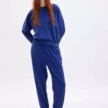 Мягкие джоггеры с высокой посадкой Gap, синий