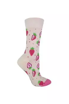 Мягкие хлопковые носки с необычным фруктовым дизайном Sock Snob, розовый