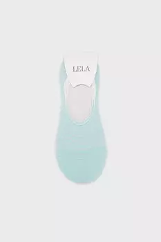 Мягкие хлопковые трикотажные носки-балерины с рисунком 0070005 Lela, мятно-зеленый