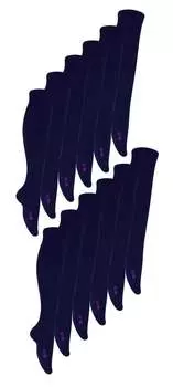 Мягкие и дышащие разноцветные длинные школьные носки темно-синего цвета Sock Snob, синий