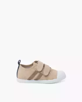 Мягкие и комбинированные кроссовки из эко холста для детей Pisamonas, бежевый