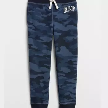 Мягкие камуфляжные джоггеры с вышитым логотипом Gap, синий