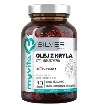 Мягкие капсулы с маслом антарктического криля - 120 штук Премиальная добавка Омега-3 Myvita