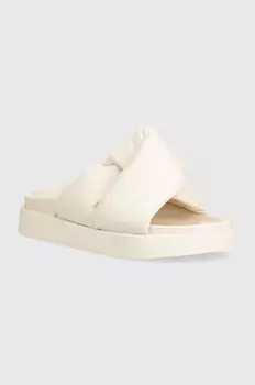 Мягкие кожаные скрещенные тапочки Inuikii, бежевый