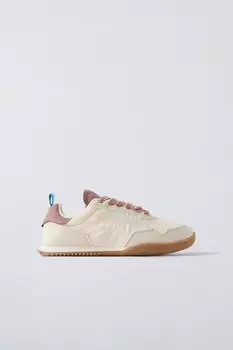 Мягкие кроссовки ZARA, экрю белый