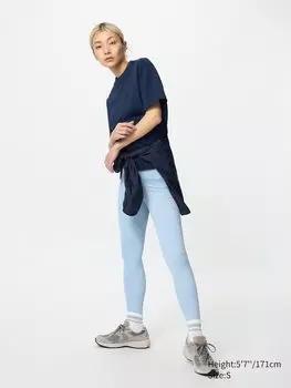 Мягкие леггинсы airism длинные Uniqlo, цвет 61 синий