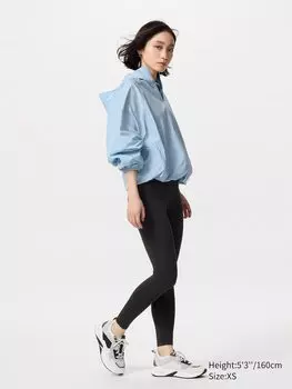 Мягкие леггинсы airism короткие Uniqlo, цвет 09 черный