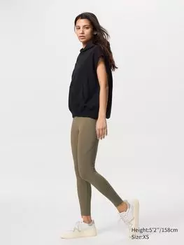 Мягкие леггинсы airism короткие Uniqlo, цвет 37 коричневый