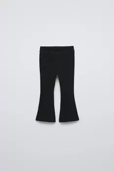 Мягкие леггинсы-расклешки soft touch ZARA, черный