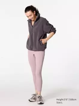 Мягкие леггинсы с защитой от ультрафиолета airism с карманами Uniqlo, розовый