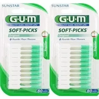 Мягкие медиаторы Regular 80 шт. Набор из 2 шт. Белый Зеленый 80 шт. Gum