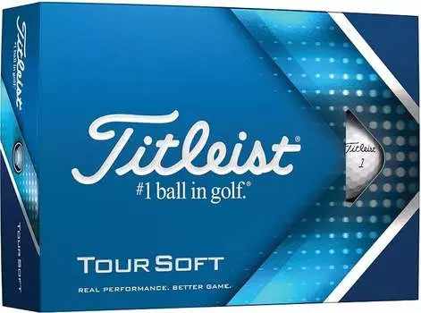Мягкие мячи для гольфа Titleist Tour 2022, белый