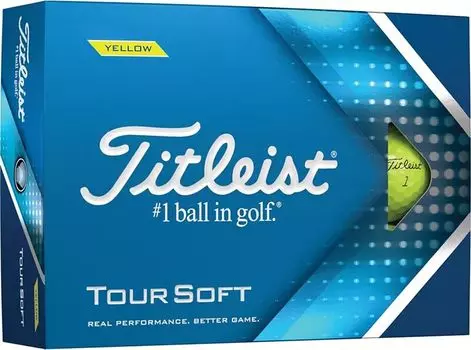 Мягкие мячи для гольфа Titleist Tour 2022, желтый