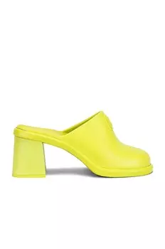 Мягкие мюли Miu Miu, цвет Lime