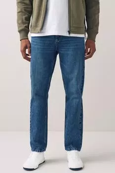 Мягкие на ощупь джинсы из хлопка Authentic прямого кроя Next, синий