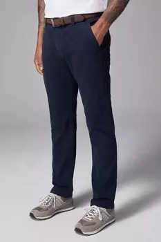 Мягкие на ощупь текстурированные брюки с поясом Next, синий