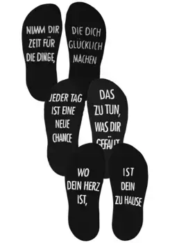 Мягкие носки Arizona (упаковка, 3 пары), с противоскользящим покрытием в форме поговорки, черный