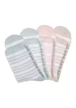 Мягкие носки LASCANA (в упаковке 4 пары) из мягкого и теплого качественного флиса, цвет 1 X Hellblau-Gestreift, 1 X Beige-Gestreift, 1 X Mint-Gestreift, 1 X Rose-Gestreift