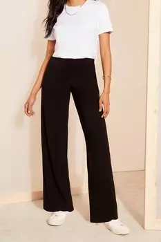 Мягкие обтягивающие брюки широкого кроя с эластичной резинкой Friends Like These, черный