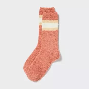 Мягкие пушистые термоноски heattech UNIQLO, оранжевый