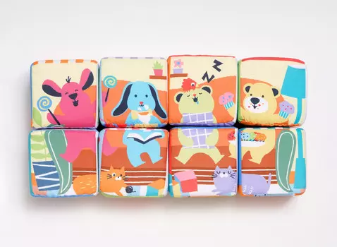 Мягкие развивающие блоки 14 элементов. K's Kids