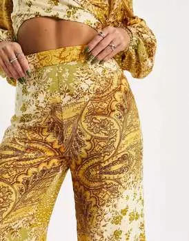 Мягкие широкие брюки с цветочным принтом пейсли ASOS
