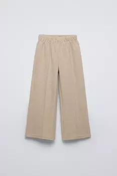 Мягкие широкие брюки soft touch ZARA, средний верблюд