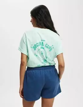 Мягкие шорты для спортзала темно-синего цвета Cotton:On