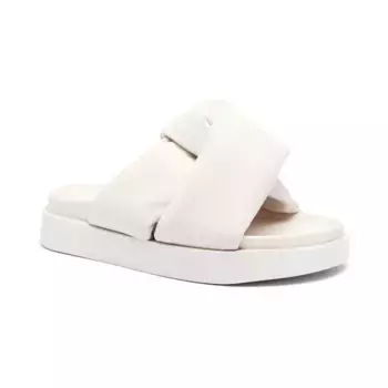 Мягкие скрещенные кожаные тапочки Inuikii, экрю