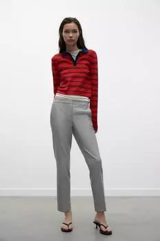 Мягкие укороченные брюки ZARA, серый марл