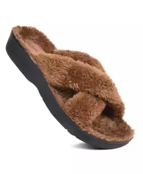 Мягкие уютные женские тапочки Lola Aerothotic, коричневый