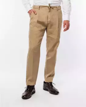 Мягкие узкие мужские брюки чинос темно-бежевого цвета Wickett Jones