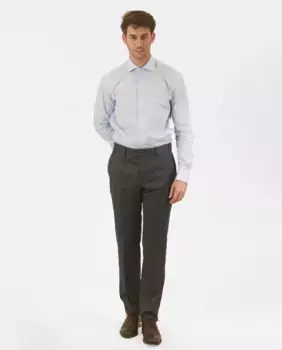 Мягкие узкие мужские классические брюки серого цвета Wickett Jones