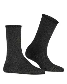 Мягкие женские носки с эффектом лиоцелла и люрекса Falke, черный