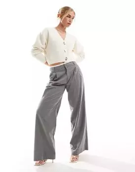 Мягкий белый кардиган с V-образным вырезом из смеси шерсти и хлопка & Other Stories