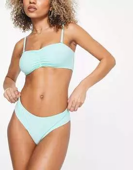 Мягкий бикини-топ Volcom бледно-голубого цвета