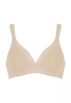 Мягкий бюстгальтер без косточек, на широких бретелях, женский NATURANA, бежевый