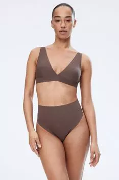 Мягкий бюстгальтер из микрофибры H&M, коричневый