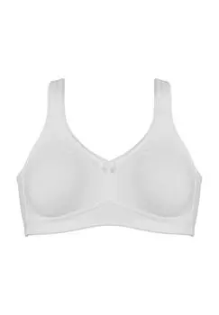 Мягкий бюстгальтер из смесового хлопка для женщин NATURANA, белый
