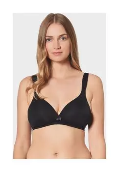 Мягкий бюстгальтер на узких бретелях для женщин NATURANA, черный