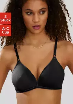 Мягкий бюстгальтер Petite Fleur без косточек треугольного кроя, черный