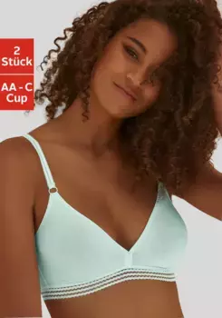 Мягкий бюстгальтер Petite Fleur без косточек с изящным треугольным узором, белый