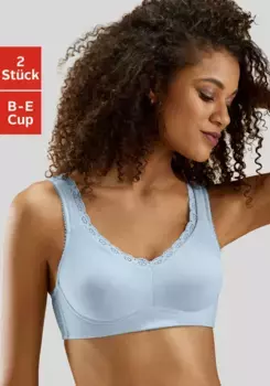 Мягкий бюстгальтер Petite Fleur без косточек с кружевной каймой, белый