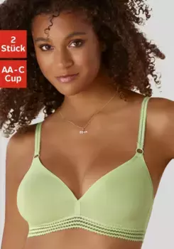 Мягкий бюстгальтер Petite Fleur без косточек с изящным треугольным узором, белый