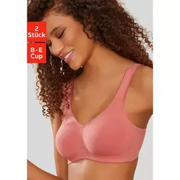 Мягкий бюстгальтер Petite Fleur без косточек из мягкого хлопка, цвет Terra + Puder