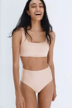Мягкий бюстгальтер с подкладкой из микрофибры H&M, бежевый