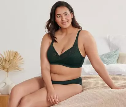 Мягкий бюстгальтер Tchibo, темно-зеленый