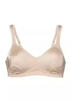 Мягкий бюстгальтер "ультразвук" без косточек широкие бретели пояс под грудью Speidel, цвет 220 skin