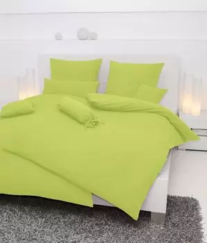 Мягкий чехол на подушку из сирсакера Janine Mako Kiss.40x80 1 шт. PIANO 125-36-602 яблочно-зеленый Original Janine