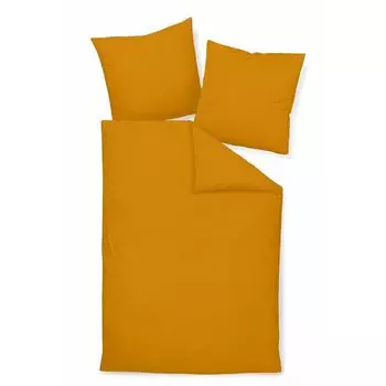 Мягкий чехол на подушку из жатого хлопка Janine Mako Kiss. 80x80 1 шт. ПИАНО 125-63-610 солнце Original Janine